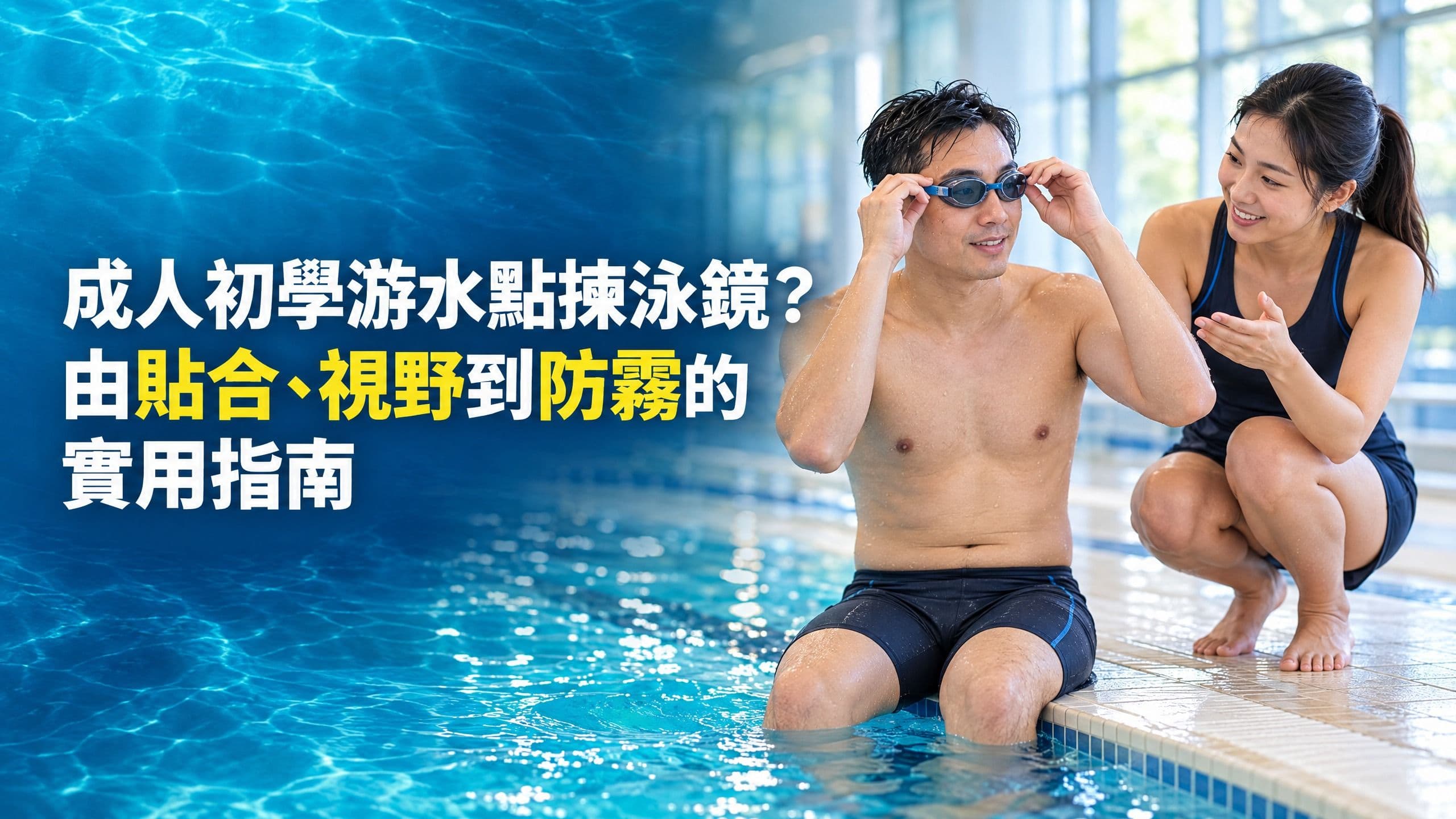 成人初學游水點揀泳鏡?由貼合、視野到防霧的實用指南
