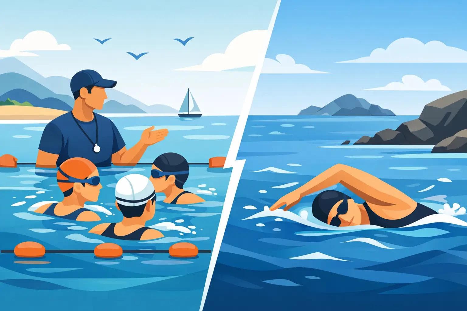 海泳團課 vs 自由練習,哪個進步更快?